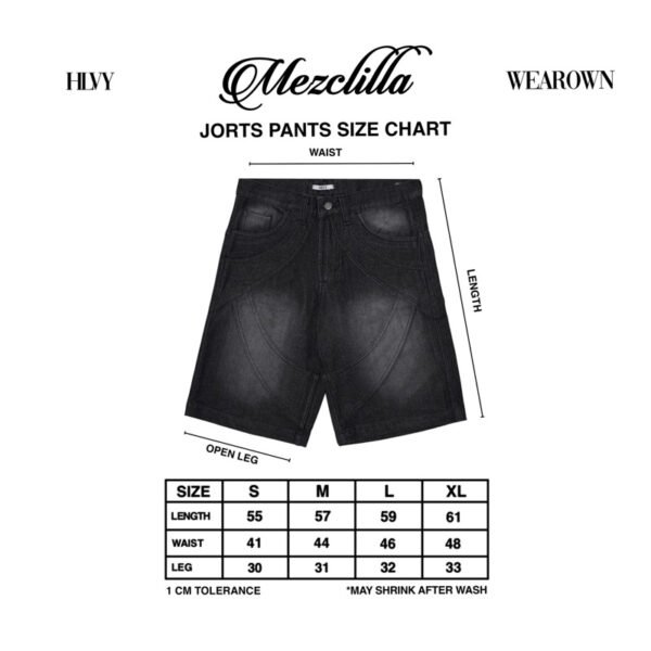 HLVY - Baggy Jorts Mezclilla